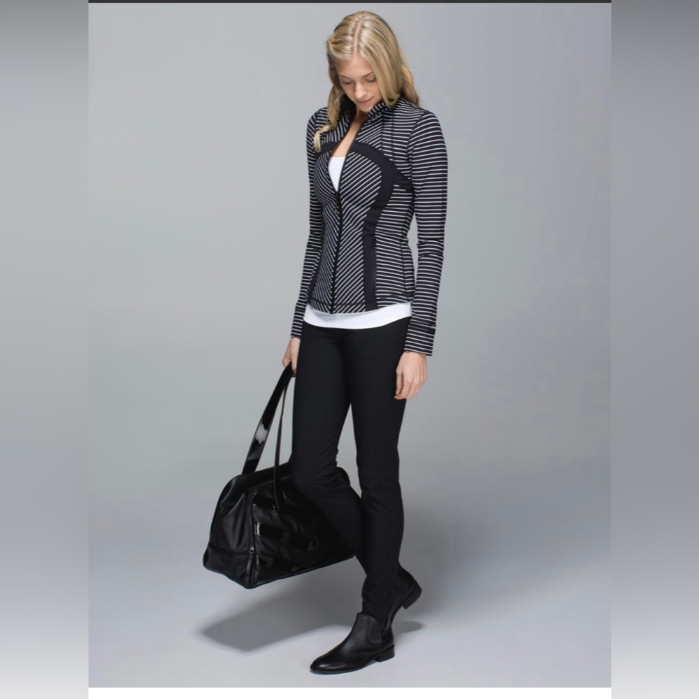 Euc Lululemon Define Jacket Parallel Stripe Black… - image 4